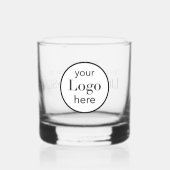 Geen Liquor Licentie Logo Business Sober Bar Whisky Glas (Achterkant)