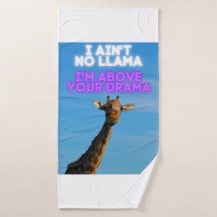 Geen Llama, ik ben boven je Drama Giraffe Badhanddoek