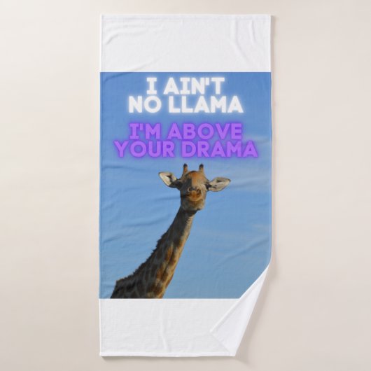 Geen Llama, ik ben boven je Drama Giraffe Badhanddoek (Badhanddoek)