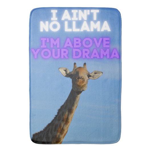 Geen Llama, ik ben boven je Drama Giraffe Badmat (Voorkant Verticaal)