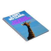 Geen Llama, ik ben boven je Drama Giraffe Notitieboek (Rechterzijde)