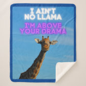 Geen Llama, ik ben boven je Drama Giraffe Sherpa Deken (Voorkant)