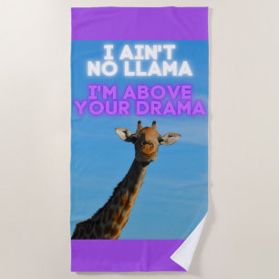 Geen Llama, ik ben boven je Drama Giraffe Strandlaken