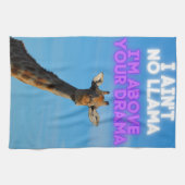 Geen Llama, ik ben boven je Drama Giraffe Theedoek (Horizontaal)