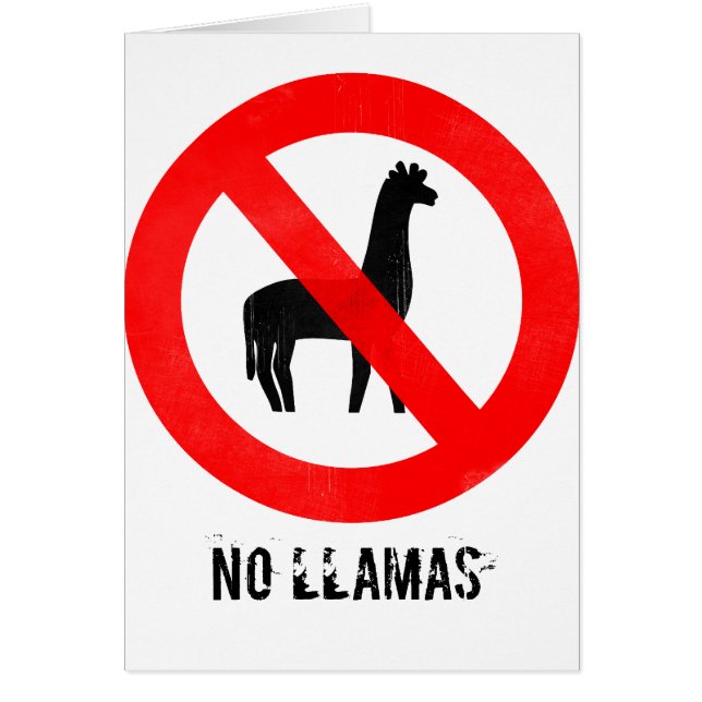 Geen Llamas (Voorkant)