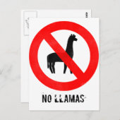 Geen Llamas Briefkaart (Voorkant / Achterkant)