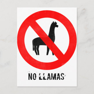 Geen Llamas Briefkaart