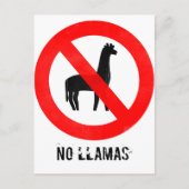 Geen Llamas Briefkaart (Voorkant)