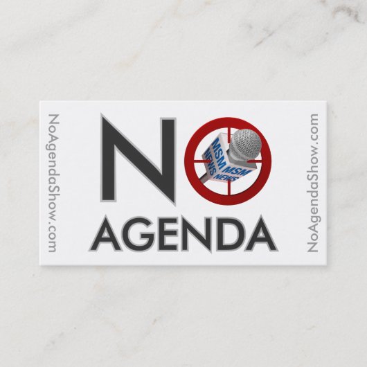 Geen Logo Agenda - Roepende kaarten Contactkaartje (Voorkant)