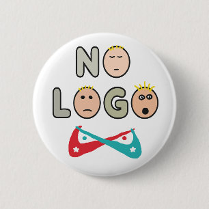 Geen Logo Anti Merk Kapitalist Ronde Button 5,7 Cm