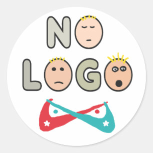 Geen Logo Anti Merk Kapitalist Ronde Sticker