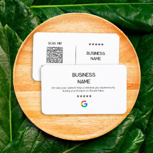 Geen Logo Eenvoudige Google Review Kaarten Visitekaartje