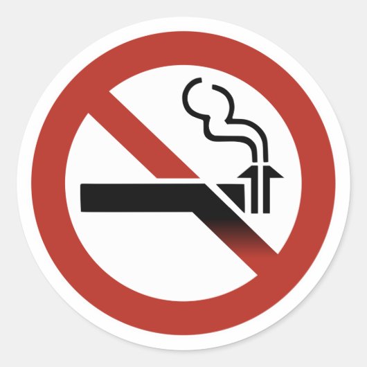 Geen Logo-Stickers in mindering brengen Ronde Sticker (Voorkant)