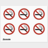 Geen Logo-Stickers in mindering brengen Ronde Sticker (Vel)