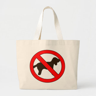 Geen logo's voor honden grote tote bag