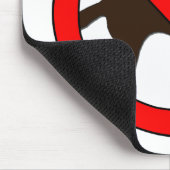 Geen logo's voor honden muismat (Hoek)