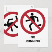 Geen loop, verbodsteken briefkaart (Voorkant / Achterkant)