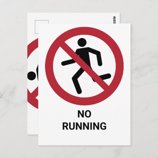 Geen loop, verbodsteken briefkaart (Voorkant / Achterkant)