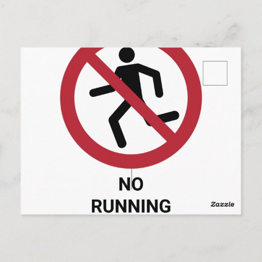 Geen loop, verbodsteken briefkaart (Achterkant)