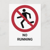 Geen loop, verbodsteken briefkaart (Voorkant)