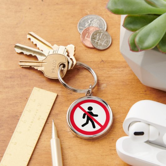 Geen loopteken | Premium-Sleutelhanger Sleutelhanger (Bureau)