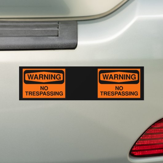 Geen loopvlakkig bumpersticker (Op auto)