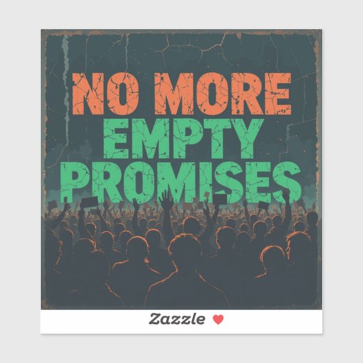 Geen loze beloftes meer –  klimaatstaking sticker (Vel)