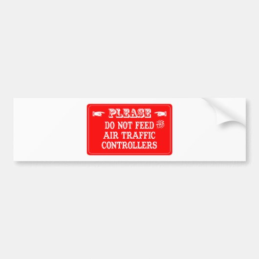 Geen luchtverkeersleiders bumpersticker (Voorkant)