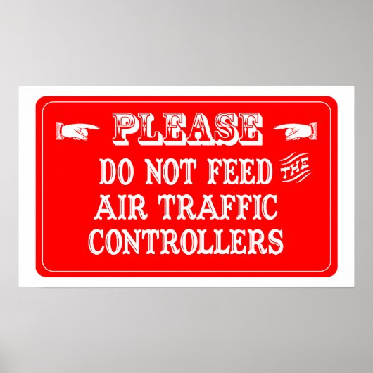 Geen luchtverkeersleiders poster (Voorkant)