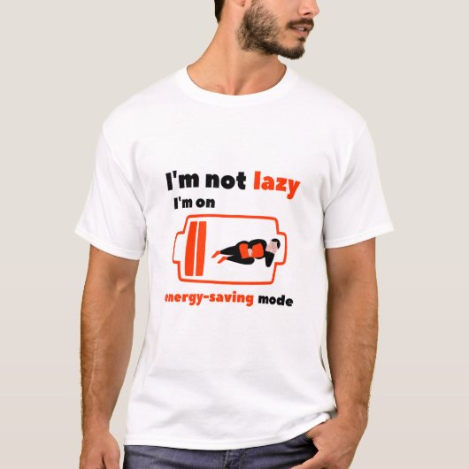 Geen lui T-shirt (Voorkant)
