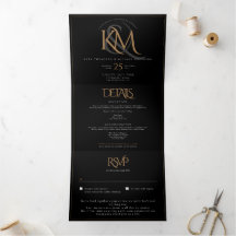 GEEN MAALTIJDEN Black Gold Monogram All In One Tro