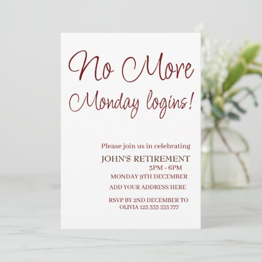 Geen Maandag Logins Grappig Details toevoegen Pens Kaart (Staand voorkant)