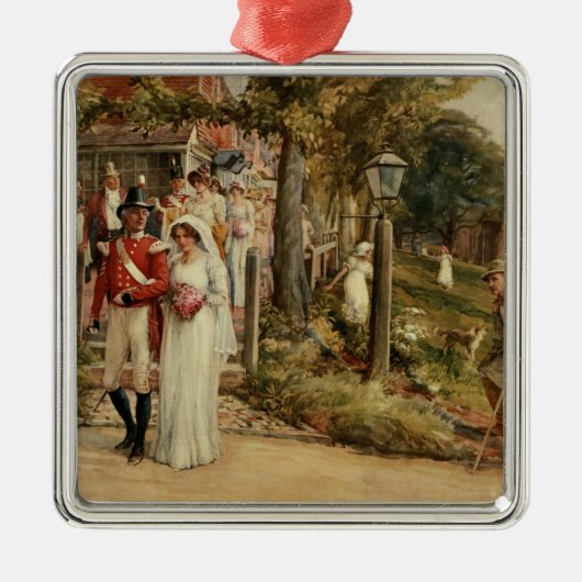 Geen, maar de moed verdient de rechtvaardigheid" metalen ornament (Voorkant)