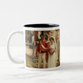 Geen, maar de moed verdient de rechtvaardigheid" tweekleurige koffiemok (Links)