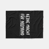 Geen macht voor niemand, politiek en milieubescher fleece deken (Voorkant (Horizontaal))