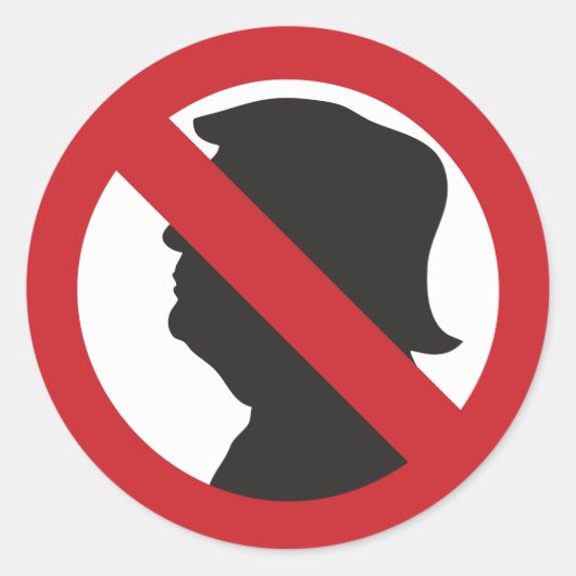 Geen MAGA/Anti-Trump Silhouette Sticker (Voorkant)