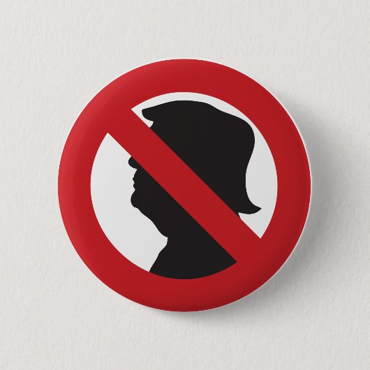 Geen MAGA/Button tegen Trump Ronde Button 5,7 Cm (Voorkant)