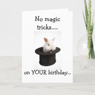 GEEN MAGISCHE PROBLEMEN VAN DEZE BUNNY-BIRTHDAY WI KAART