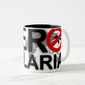 Geen malaria-Mok Tweekleurige Koffiemok (Voorkant rechts)