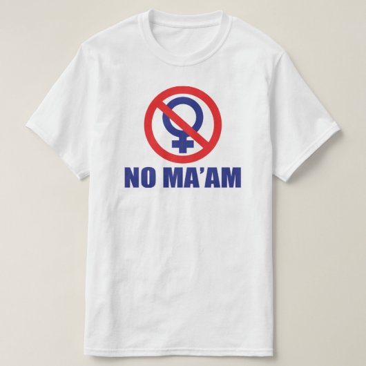 Geen Mama (voor en achter) T-shirt (Design voorkant)