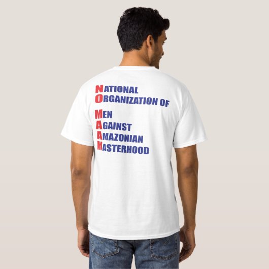 Geen Mama (voor en achter) T-shirt (Achterkant volledig)
