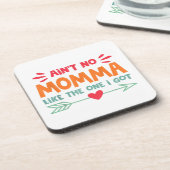 Geen mama zoals ik heb mama liefde retro V Bier Onderzetter (Linkerzijde)