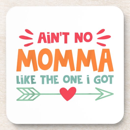 Geen mama zoals ik heb mama liefde retro V Bier Onderzetter (Voorkant)
