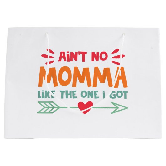 Geen mama zoals ik heb mama liefde retro V Groot Cadeauzakje (Voorkant)