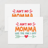 Geen mama zoals ik heb mama liefde retro V RSVP Kaartje (Voorkant / Achterkant)