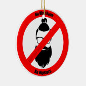 Geen Man Buns Geen Hipsters Keramisch Ornament (Rechts)