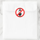 Geen Man Buns Geen Hipsters Vierkante Sticker (Tas)