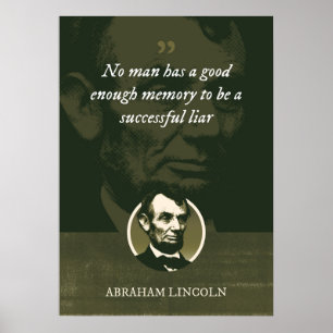 Geen man heeft een goed genoeg geheugen om succesv poster