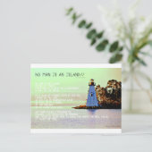 Geen Man is een eiland, door John Dunne Briefkaart (Staand voorkant)