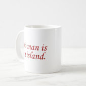 Geen Man is een eiland Koffiemok (Voorkant links)